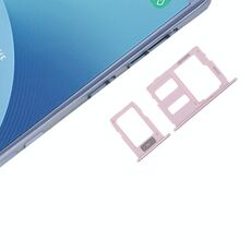 Vassoio scheda SIM + Vassoio scheda micro SD per Galaxy J3 (2017) SIM singola / J330 e J5 (2017) SIM singola / J530 e J7 (2017) SIM singola / J730 (oro rosa)