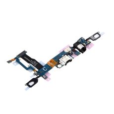 Per porta di ricarica Galaxy C5 Pro / C5010 + pulsante Home + cavo flessibile jack per auricolari