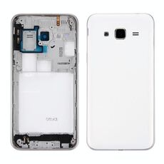 Per Galaxy J3 (2016) / J320 (versione doppia scheda) Cover posteriore batteria + cornice cornice centrale (bianca)