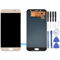 Schermo LCD originale Super AMOLED per Galaxy J7 (2017) / J7 Pro, J730F/DS, J730FM/DS con digitalizzatore assemblaggio completo (oro)