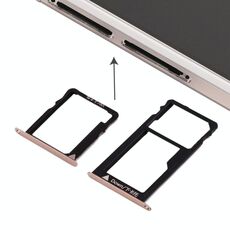 Per Huawei Honor 5X / GR5 Vassoio scheda micro SIM + Vassoio scheda Nano SIM e micro SD (oro)
