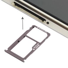 Per Huawei Mate S Vassoio scheda Nano SIM + Vassoio scheda Nano SIM / Micro SD (grigio)