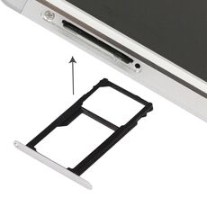 Per Huawei Honor 7 Nano SIM Card Tray + Nano SIM / Micro SD Card Tray (Silver)