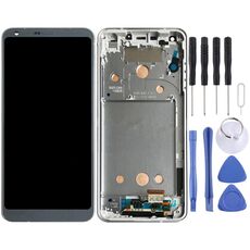 Schermo LCD originale per LG G6 / H870 / H870DS / H872 / LS993 / VS998 / US997 Digitizer Assemblaggio completo con cornice (Platino)