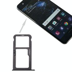 Per Huawei P10 Vassoio per scheda SIM e vassoio per scheda SIM / Micro SD (nero)