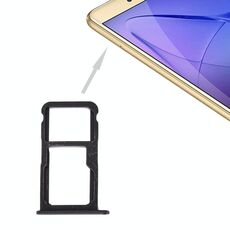 Per Huawei Honor 8 Lite / P8 Lite 2017 Vassoio per scheda SIM e vassoio per scheda SIM / Micro SD (nero)