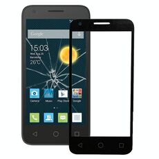 Per Alcatel One Touch Pixi 3 4.5 / 4027 Schermo frontale Lente in vetro esterno (nero)