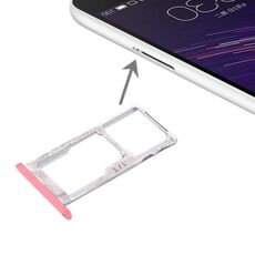 Per Meizu Meilan Metallo SIM + SIM/Vassoio per Schede Micro SD (Rosa)