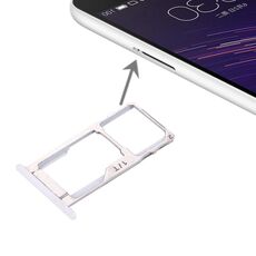 Per Meizu Meilan Metallo SIM + SIM/Vassoio per Schede Micro SD (Bianco)