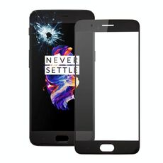 Per OnePlus 5 Lente in vetro esterno per schermo anteriore (nero)