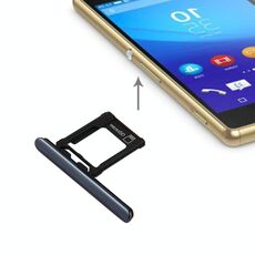 Vassoio per scheda micro SD + presa antipolvere per porta slot per scheda per Sony Xperia XZ Premium (versione SIM singola) (nero)