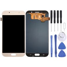 Schermo LCD originale Super AMOLED per Galaxy A7 (2017), A720F, A720F/DS con digitalizzatore assemblaggio completo (oro)