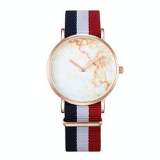 CAGARNY 6812 quadrante rotondo in lega di oro cassa moda uomo guarda orologi al quarzo con cinturino in nylon