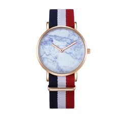 CAGARNY 6812 quadrante rotondo in lega di oro cassa moda uomo guarda orologi al quarzo con cinturino in nylon