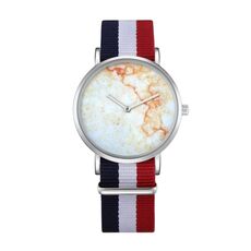 CAGARNY 6812 quadrante rotondo in lega d'argento cassa moda uomo guarda orologi al quarzo con cinturino in nylon