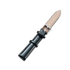 CAGARNY Cinturino per orologi alla moda semplice Cinturino in pelle con fibbia argento, larghezza: 14 mm (nero)