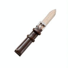 CAGARNY Cinturino per orologi alla moda semplice Cinturino in pelle con fibbia argento, larghezza: 14 mm (marrone)