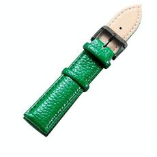 CAGARNY Cinturino per orologi alla moda semplice Cinturino in pelle con fibbia nera, larghezza: 20 mm (verde)