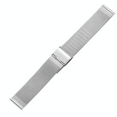 Cinturino per orologio in metallo con cinturino per orologi alla moda semplice CAGARNY, larghezza: 20 mm (argento)