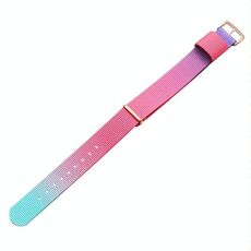 CAGARNY Cinturino per orologio in nylon con fibbia in oro, cinturino per orologi alla moda semplice, larghezza: 18 mm (oro)