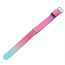 CAGARNY Cinturino per orologi alla moda semplice Cinturino per orologio in nylon con fibbia argento, larghezza: 20 mm (argento)