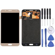 Schermo LCD e digitalizzatore assemblaggio completo (materiale OLED) per Galaxy J7 / J700, J700F, J700F/DS, J700H/DS, J700M, J700M/DS, J700T, J700P (oro)