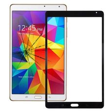 Per Galaxy Tab S 8.4 / T700 Lente in vetro esterno per schermo frontale (nero)