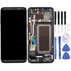 Schermo LCD originale + pannello touch originale con cornice per Galaxy S8 / G950 / G950F / G950FD / G950U / G950A / G950P / G950T / G950V / G950R4 / G950W / G9500 (nero)