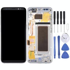 Schermo LCD originale + pannello touch originale con cornice per Galaxy S8 / G950 / G950F / G950FD / G950U / G950A / G950P / G950T / G950V / G950R4 / G950W / G9500 (argento)