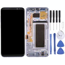 Schermo LCD originale + Touch Panel originale con cornice per Galaxy S8 + / G955 / G955F / G955FD / G955U / G955A / G955P / G955T / G955V / G955R4 / G955W / G9550 (grigio)
