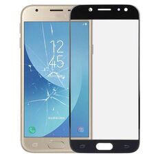 Per Galaxy J3 (2017) / J330 Lente in vetro esterno per schermo frontale (nero)