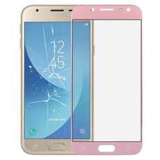 Per Galaxy J3 (2017) / J330 Lente in vetro esterno per schermo frontale (oro rosa)