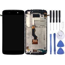 Schermo LCD OEM per Alcatel One Touch Idol 3 4.7 LTE / 6039 Digitizer Assemblaggio completo con cornice (nero)