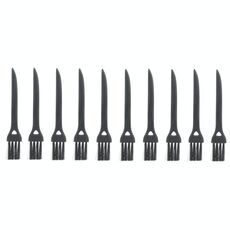 10 pezzi JIAFA P8842 spazzola per la pulizia della coda a testa piatta, lunghezza: 8,5 cm (nero)