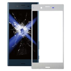 Lente in vetro esterno per schermo anteriore per Sony Xperia XZ (argento)