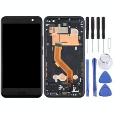 Schermo LCD originale per HTC U11 Digitizer Assemblaggio completo con cornice (nero)