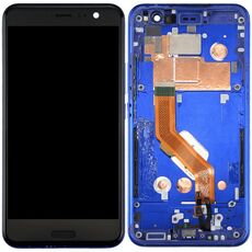Schermo LCD originale per HTC U11 Digitizer Assemblaggio completo con cornice (blu scuro)