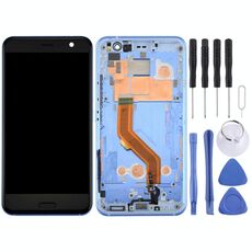 Schermo LCD originale per HTC U11 Digitizer Assemblaggio completo con cornice (blu)
