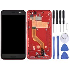 Schermo LCD originale per HTC U11 Digitizer Assemblaggio completo con cornice (rosso)