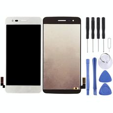 Schermo LCD TFT per LG K8 2017 US215 M210 M200N con digitalizzatore assemblaggio completo (argento)
