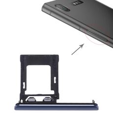 per Sony Xperia XZ1 Vassoio per scheda SIM / Micro SD, doppio vassoio (blu)