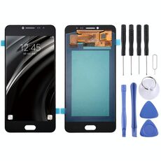 Schermo LCD Oled per Galaxy C7 con assemblaggio completo di digitalizzatore (nero)