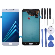 Schermo LCD Oled per Galaxy A8 con assemblaggio completo di digitalizzatore (bianco)