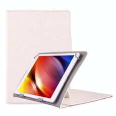 Custodia in pelle a vibrazione orizzontale con struttura a tratti universale con supporto per tablet PC da 7 pollici (bianca)