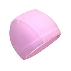 Cuffia da nuoto elastica con rivestimento in PU impermeabile per adulti Mantenere i capelli lunghi asciutti Cuffia da bagno con protezione per le orecchie (rosa)