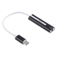 Guscio in alluminio Jack da 3,5 mm Scheda audio esterna USB-C / Type-C Scheda audio HIFI Magic Voice 7.1 Convertitore di canali Unità gratuita (Nero)