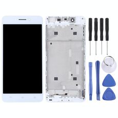 Schermo LCD TFT per Vivo X6 Digitizer Assemblaggio completo con cornice (bianco)