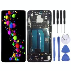 Per OnePlus 6 Digitizer Assemblaggio completo con cornice Schermo LCD OEM (nero)