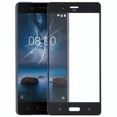 Lente esterna in vetro per schermo anteriore per Nokia 8 / N8 TA-1012 TA-1004 TA-1052 (nero)