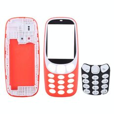 Cover alloggiamento assemblaggio completo con tastiera per Nokia 3310 (rosso)
